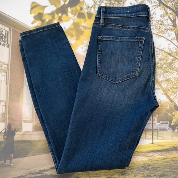 LOFT High Medium Wash High Rize Stretchy Skinny Cotton Jeans - Picture 4 of 10